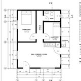 Plano arquitectónico acotado, a escala